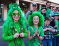 Children in costumes St. Patrick`s Day Parade Royalty Free Stock Photo