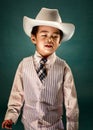 Children with cowboy fashion Royalty Free Stock Photo