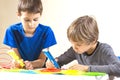 Children creating with 3d printing pen Royalty Free Stock Photo