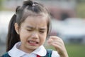 Children crying first day go to pre kindergarten school.