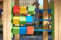 Children cubes on a playground