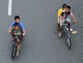 Children cycling in solo car free day a week surakarta