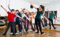 Children dancing contemp in studio smiling and having fun Royalty Free Stock Photo