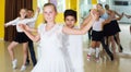 Children dancing pair dance Royalty Free Stock Photo