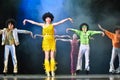 Children dancing on stage Royalty Free Stock Photo