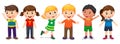 Children in different positions vector Royalty Free Stock Photo