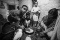 Children during dinner at Jagadguru School. Royalty Free Stock Photo