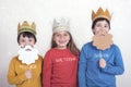 Children disguised as three wise men