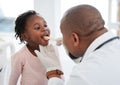 Children doctor, tongue and throat exam in healthcare hospital, wellness room and medical consulting clinic. Medicine Royalty Free Stock Photo