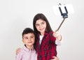 Children doing selfie Royalty Free Stock Photo