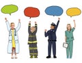Children with Dream Job Concepts Speech Bubbles Concept Royalty Free Stock Photo