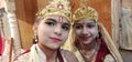 Children dressed as hindu Gods radha krishna Royalty Free Stock Photo
