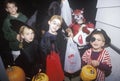 Children Dressed in Halloween Costumes, Oak View, California