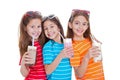 Children drinking milk drinks Royalty Free Stock Photo