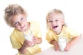 Children drinking milk