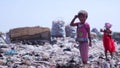 Children at the dump. Dispossessed orphans.