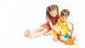 Children on Easter day Royalty Free Stock Photo