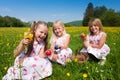 Children on an Easter egg hunt Royalty Free Stock Photo