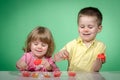 Children and easter eggs Royalty Free Stock Photo