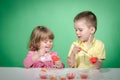 Children and Easter eggs Royalty Free Stock Photo