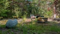 Children electric cars after explosion reactor Chernobyl nuclear power plant