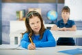 Children in elementary school classroom Royalty Free Stock Photo