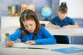 Children in elementary school classroom Royalty Free Stock Photo