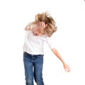 Children excited kid epression with winner gesture Royalty Free Stock Photo