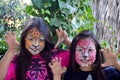 Children with face painting Royalty Free Stock Photo