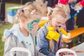 Children with face painting