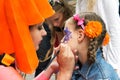 Children face painting Royalty Free Stock Photo
