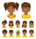 Children face set. Royalty Free Stock Photo