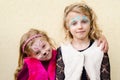 Children with facepaiting Royalty Free Stock Photo
