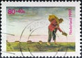 Children Fairy Tales in Nederland stamp Royalty Free Stock Photo