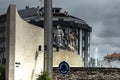 Children from Fatima, a small architectural monument on one of the roundabouts in Fatima,