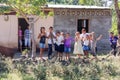 Children at the fence in rural area of Nicaragua.