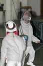 Children fencing with epee