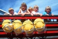 Children on a firetruck