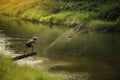 Children fishing