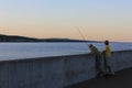 Children fishing in Lake Superior