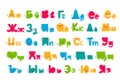 Children font in the cartoon style. Royalty Free Stock Photo