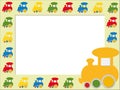 Children frame with trains