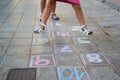 Children game hopscotch Royalty Free Stock Photo