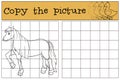 Children games: Copy the picture. Cute horse. Royalty Free Stock Photo