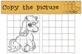 Children games: Copy the picture. Little cute pony. Royalty Free Stock Photo