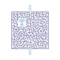 Children games. Square maze, labyrinth with different difficulty levels and golden cup prize inside. Puzzles and games for