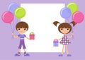 Children with gifts Royalty Free Stock Photo