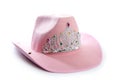 Children girl pink cowgirl crown hat Royalty Free Stock Photo