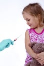Children girl vaccination Royalty Free Stock Photo