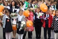 Children go back to school - a holiday on September, the first class